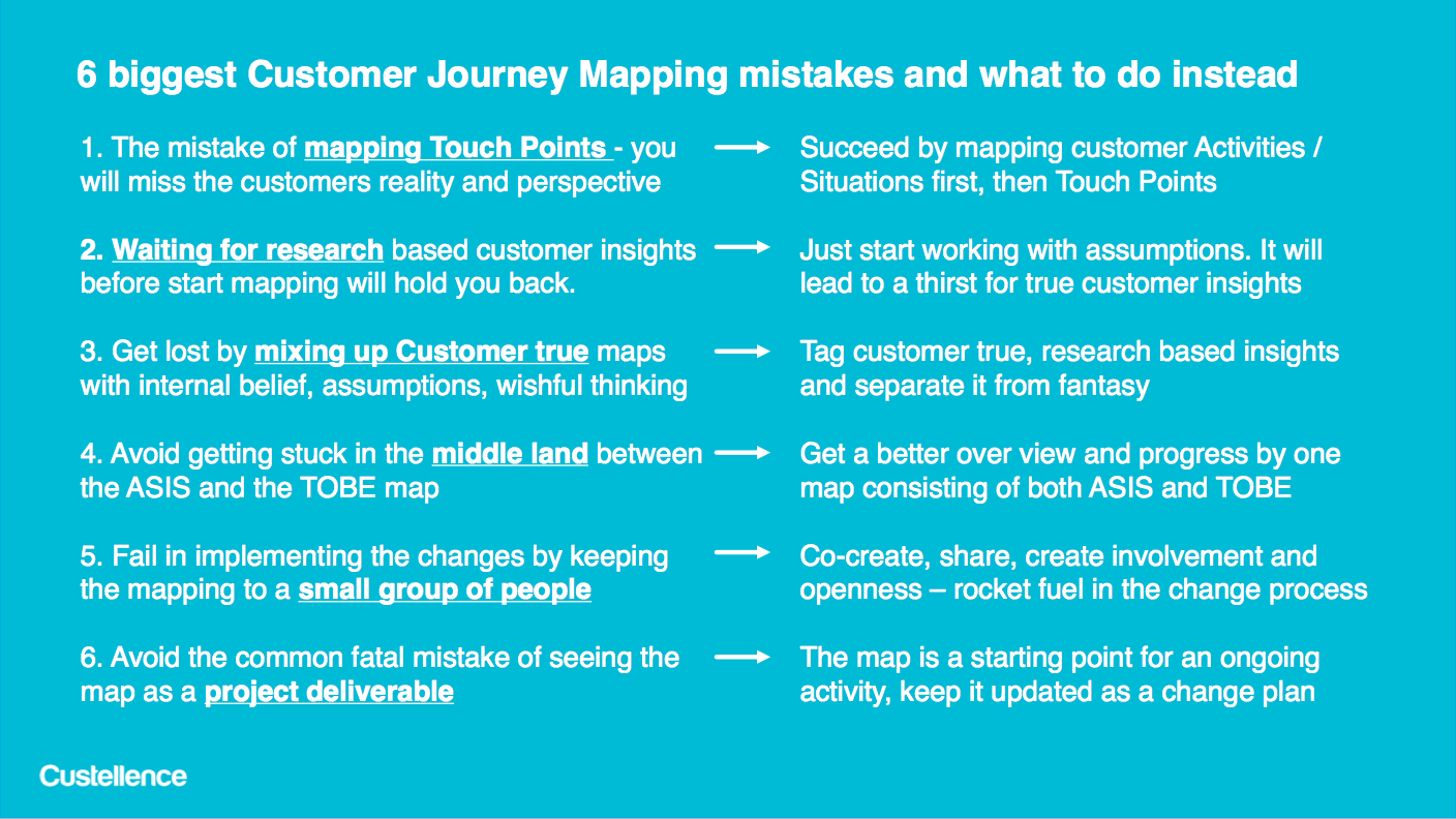 The 6 biggest Customer Journey Mapping mistakes and what to do instead